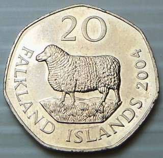 Falkland Islands   2004 20 Pence   KM134   Sheep  