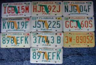 10 Florida License Plates Auto Tag Car Truck Van Automobile Vehicle 