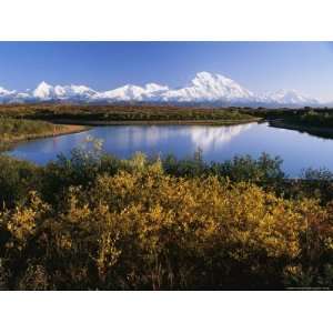 Fall Colors, Lake, Mount Mckinley, and the Alaska Range Photographic 