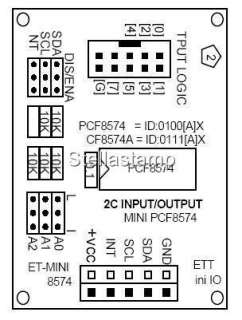 INBOARD   PCF8574 I2C 8 BITS I/O PORT EXTENSION Board  