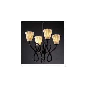 Justice Design Group POR 8910 50 LEAF MBLK Capellini Limoges 4 Light 