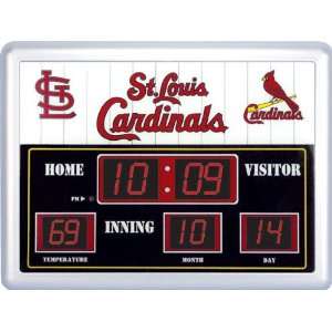 St. Louis Cardinals Scoreboard Clock 