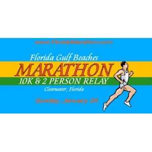  3x6 Vinyl Banner   Florida Gulf Beaches Marathon 