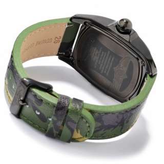 Invicta Mens Lupah Swiss Green Camouflage 4 Leather Interchangeable 