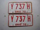 1970 Ohio License Plates Y737H Chevelle Nova Camaro