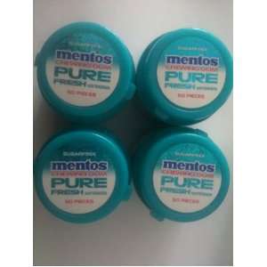pack) Mentos Wintergreen Sugar Free Pure Fresh Chewing GUM 50pc