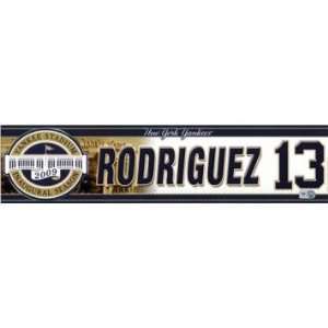Alex Rodriguez #13 2009 Yankees Game Used Locker Room Nameplate   Game 