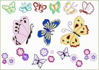 Butterflies machine embroidery designs set for 4x4 hoop  