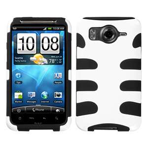 FISHBONE SnapOn Cover Case FOR HTC INSPIRE 4G 4 WHT/BLK  