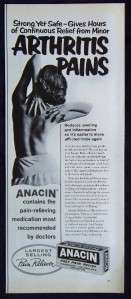 Vintage Magazine Print Ad Anacin Arthritis Pain Relief  