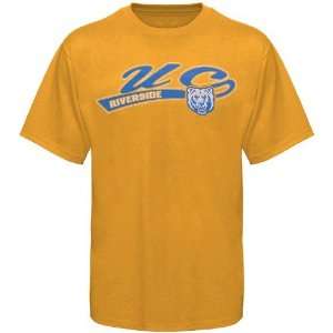   UC Riverside Highlanders Gold Mascot Script T shirt