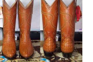DosDeORO Men Cayman Alligator Cowboy Boots Size 6 New  