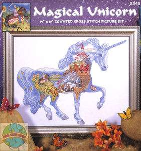 Cross Stitch Kit ~ Magical Unicorn Fairy Tale Castle  