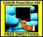 CANON PowerShot A60 LCD SCREEN DIGITAL CAMERA PARTS W/REPLACEMENT 