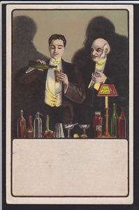 Schmidt Advertising Bartender Drinks 1909 Postcard  