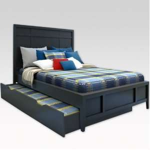  BROADWAY FULL BED W/TRUNDLE BLACK