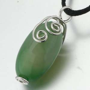  Green Waterdrop Agate Pendant Necklace For Women Pugster 