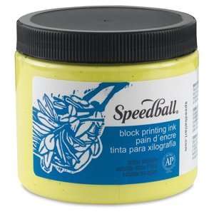  Speedball Water Based Block Printing Inks   Yellow, 16 oz 
