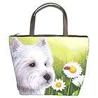   bag purse from art painting Dog 83 White Westie West Highland Ladybug