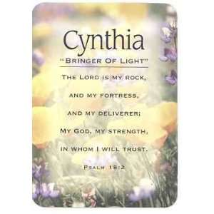   Cynthia   Name Meaning Cards   Pocket Sized Cards with Scripture Baby