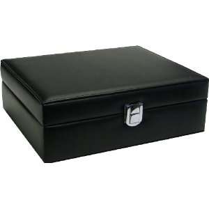    Incredible Black Leather Jewelry Watch Box 
