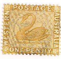 Western Australia Stamp  Scott # 36/A1 Used/VF/LH 1872 78  