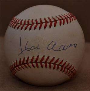 HANK AARON Signed Auto Official NL Baseball Braves Brewers MVP Home 