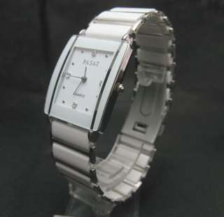 New Mens Steel Water Resistant Black White Wrist Watch  