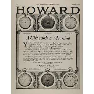 1915 Ad Howard Men Watches Christmas Railroad Standard 