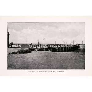  1911 Halftone Print Pier La Paz Lower Baja California Sur 