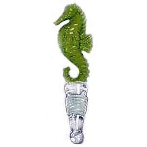 Hand blown Glass Seahorse Bottle Stoppers by Yurana Designs   BS043