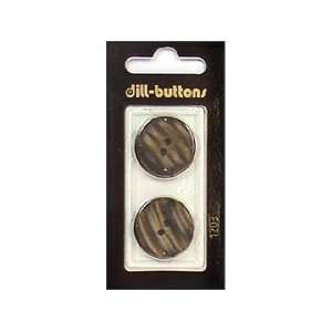  Dill Buttons 23mm 2 Hole Brown 2 pc (6 Pack)