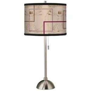  Proportions of Man Giclee Brushed Steel Table Lamp
