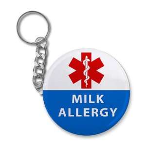 Creative Clam Milk Allergy In Blue Red Medical Alert 2.25 Inch Button 