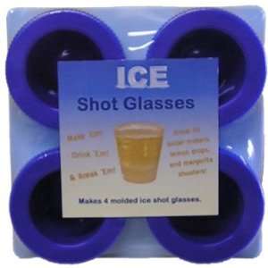  Ice Shot Glasses   4 Glass Ice Mold 
