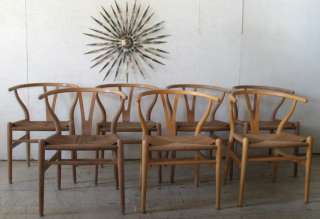 Hans Wegner Danish Modern Chairs , Y Chairs   Authentic Vintage SET OF 