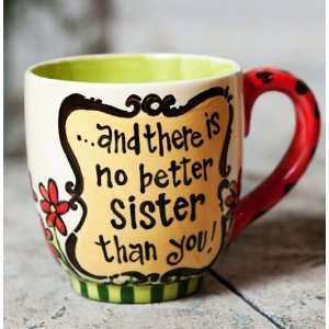   Haus Jumbo Ceramic Coffee Mug No Better Friend Than a Sister 27182
