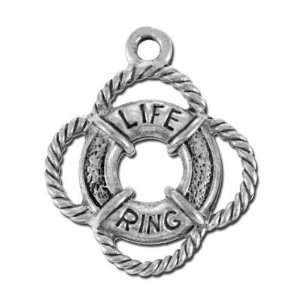  21mm Antique Silver Life Preserver Pewter Charn Arts 