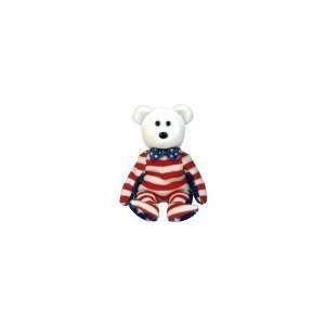  TY Beanie Babies Liberty Bear (White Face) Toys & Games