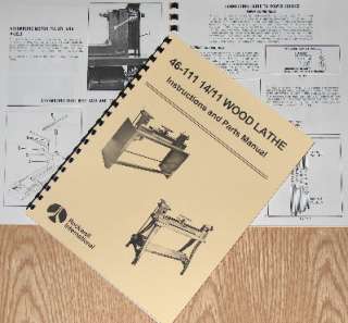 ROCKWELL 46 111 Lathe Operator & Part Manual  