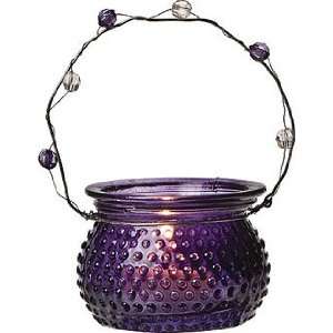  Purple Hanging Candle Holder and Vase (hobnail design 