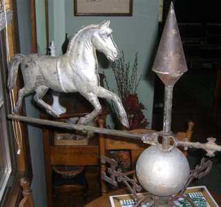 Vintage Horse Weathervane w/Directionals Period Stand  