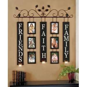   Friends & Faith Wall Art Photo Picture Collage Display Candle Sconce