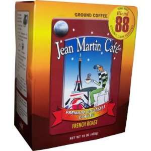 Jean Martin Cafe Blend 88   French Roast, 15oz  Grocery 