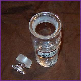 Apothecary Jar / Bottle, Excellent Label Under Glass (LUG). c 1800s 