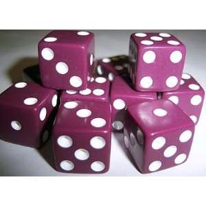  100 Purple Dice   16mm Toys & Games