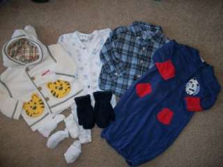 baby boys 3 6 months LOT shirts socks sleeper pjs tops  