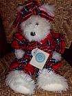   Bears Plush Bear wearing Red Flannel Bearwear Clothing Girl 1985 97