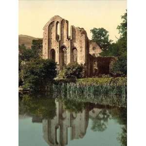  Vintage Travel Poster   Valle Crucis Abbey Llangollen Wales 