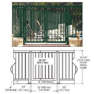 CRL Forest Green 36 Aluminum Railing System Gate With Picket for 1/4 